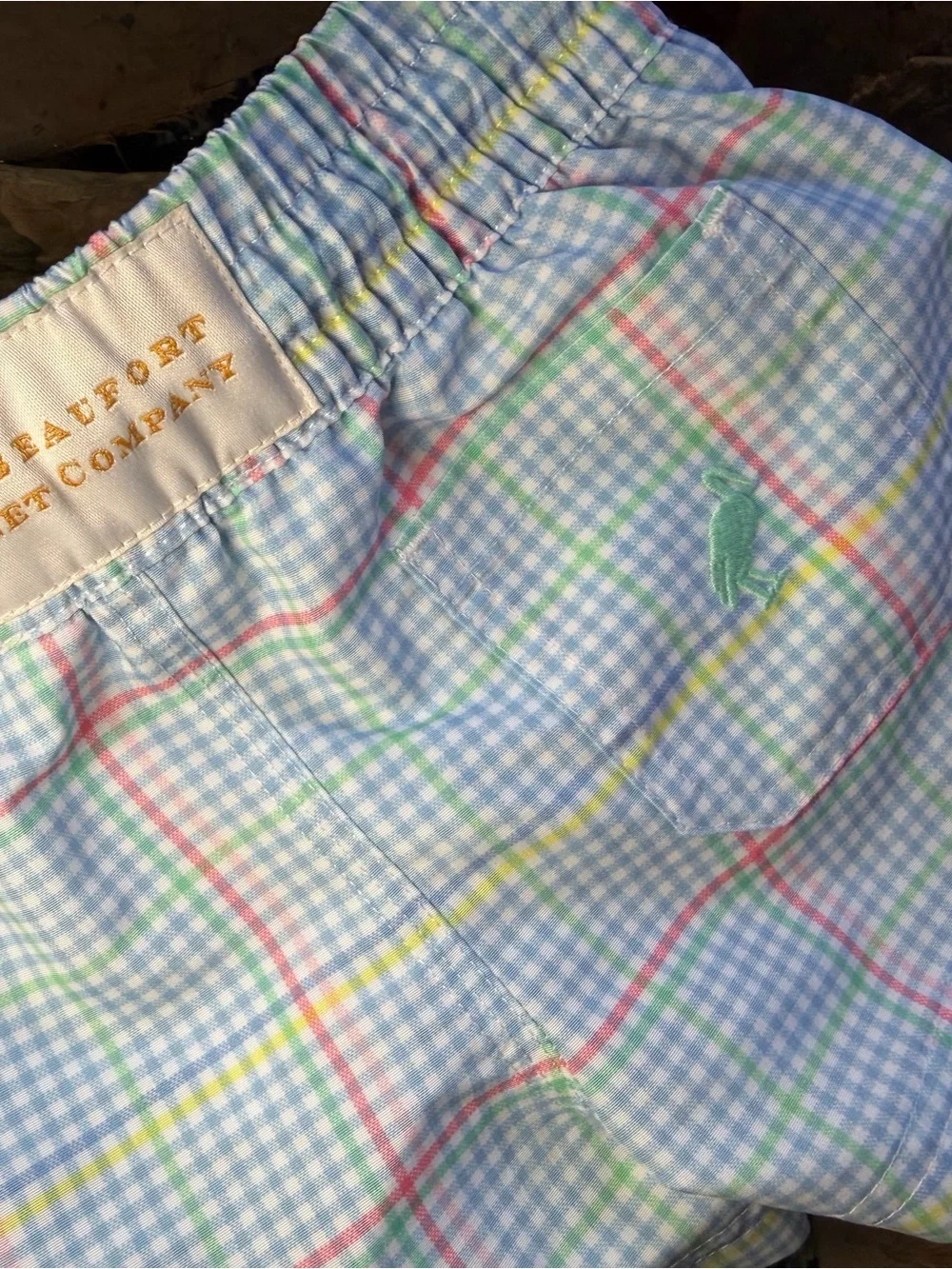 The Beaufort Bonnet Company Plaid Swim Trunks